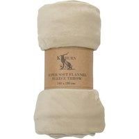 Crossland Grove Udine Flannel Fleece Oatmeal 1400X1800Mm