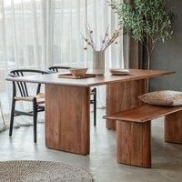 Gallery Direct Acacia Solid Wood Dining Table Natural H76 x L180 x W100cm