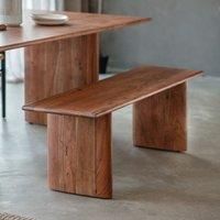 Gallery Direct Borden Wood Bench Beige H45 x W140 x D40cm