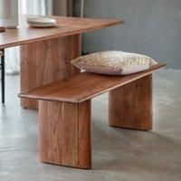 Gallery Direct Borden Wood Bench Beige H45 x W180 x D40cm