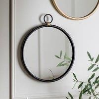 Bayswater Black Round Mirror