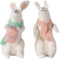Crossland Grove Goshen Hares White (Set of 2) 100x130x170mm