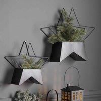 Crossland Grove Neptune Star Planter set Of 2 455X130X435Mm, Black