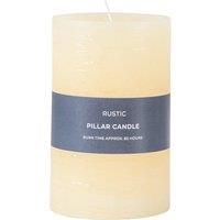 Gallery Direct Pillar Candle Rustic Ivory 90x90x140mm, Green