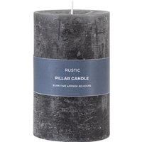 Gallery Direct Pillar Candle Rustic Slate 90x90x140mm, Grey