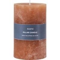 Gallery Direct Pillar Candle Rustic Amber 90x90x140mm, Brown
