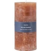 Gallery Direct Pillar Candle Rustic Amber 90x90x185mm, Brown