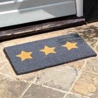 Crossland Grove Galway Triple Star Coir Doormat 400X700Mm, Grey