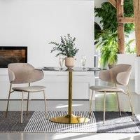 Crossland Grove Hunton Dining Table Black Effect 1100X1100X750Mm