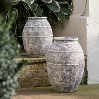 Gallery Direct Kos Vase Large Antique Grey, Grey