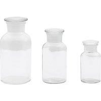 Gallery Direct Apotheca Jar Clear (Set of 3) 100x100x200mm, Clear