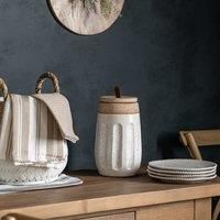 Gallery Calgra Earthenware Jar - White/Natural