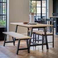 Crossland Grove Emory Trestle Table Meteor, Black