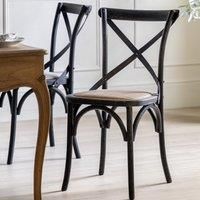 A Set of 4 Cafe Bentwood Dining Chair - Rattan Seat