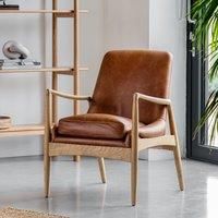 Gallery Direct Carrera Armchair Brown Leather