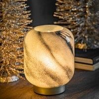 Gallery Direct Evie LED Lamp Black Gold 130x130x170mm, Black