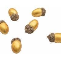 Crossland Grove Acorn Tree Decorations Gold set Of 15 120X70X60Mm