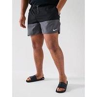 Nike Mens Split Extended Size 5 Inch Volley Swim Short - Black
