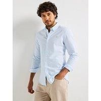 Farah Brewer Striped Organic Cotton-PiquÃ© Shirt - XXL