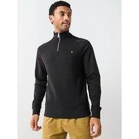 Farah Men/'s Jim 1/4 Zip Sweatshirt, Black, One Size UK