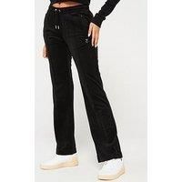 Juicy Couture Tina Classic Velour Track Pant With Diamante Logo - Black