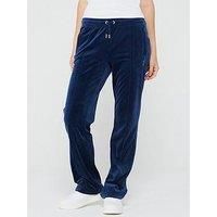 Juicy Couture Classic Track Pants With Diamante Logo - Blue