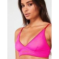Juicy Couture Juicy Logo Mesh Bra - Pink