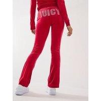 Juicy Couture Impact Lisa Low Rise Diamante Joggers - Red