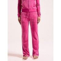 Juicy Couture Del Ray Pant Polyester Women's Bright Pink Joggers