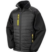 Result Mens Black Compass Padded Soft Shell Jacket PC3326