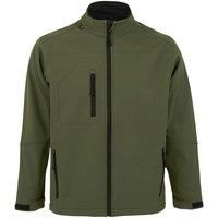 SOL'S Men's Relax Soft Shell Jacket (Breathable, Windproof & Water Resistant) in Dark Green | Size: 4XL