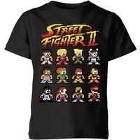 Street Fighter 2 Pixel Characters Kids' T-Shirt - Black - 5-6 Years - Black