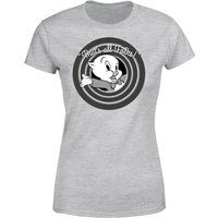 Looney Tunes That's All Folks Porky Pig Women's T-Shirt - Grey - L