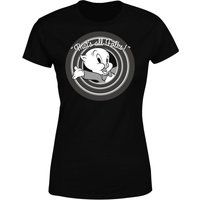 Looney Tunes That's All Folks Porky Pig Women's T-Shirt - Black - M