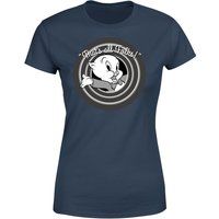 Looney Tunes That's All Folks Porky Pig Women's T-Shirt - Navy - XXL