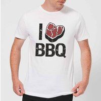 I Love BBQ Men's T-Shirt - White - 5XL - White