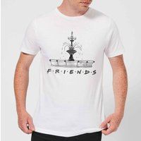 Friends Fountain Sketch Men's T-Shirt - White - 5XL