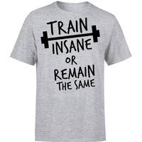 Train Insane or Remain the Same T-Shirt - Grey - 5XL - Grey