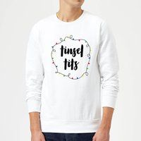 Tinsel T**s Christmas Sweatshirt - White - L - White