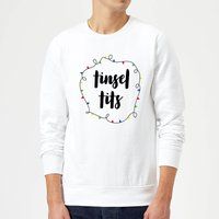 Tinsel T**s Christmas Sweatshirt - White - XXL - White