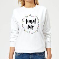 Tinsel T**s Women's Christmas Sweatshirt - White - M - White