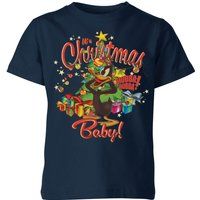 Looney Tunes Its Christmas Baby Kids' Christmas T-Shirt - Navy - 3-4 Years