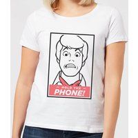 Scooby Doo Hold The Phone Women's T-Shirt - White - XL