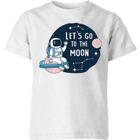 Let's Go To The Moon Kids' T-Shirt - White - 7-8 Years - White