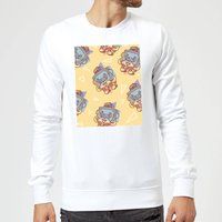 Cassette Tape Love Pattern Sweatshirt - White - L - White