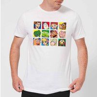 Disney Toy Story Face Collage Men's T-Shirt - White - L