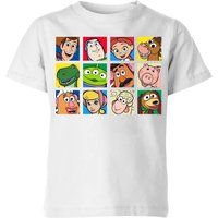 Disney Toy Story Face Collage Kids' T-Shirt - White - 3-4 Years