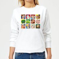 Disney Toy Story Face Collage Women's Sweatshirt - White - XS