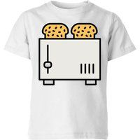 Cooking Toast In The Toaster Kids' T-Shirt - 5-6 Years - White