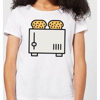 Cooking Toast In The Toaster Women's T-Shirt - M - White
